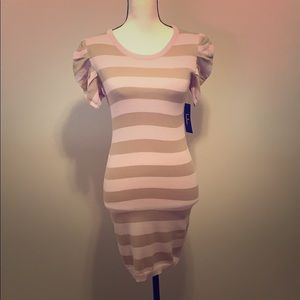 NWT Lulus bodycon puff sleeves dress, Sz SM